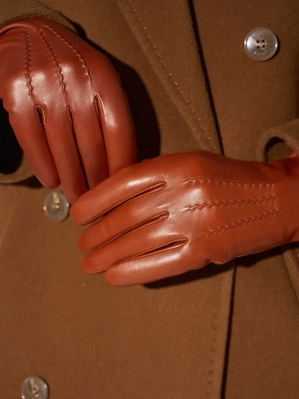 leren handschoenen dames atlas cognac
