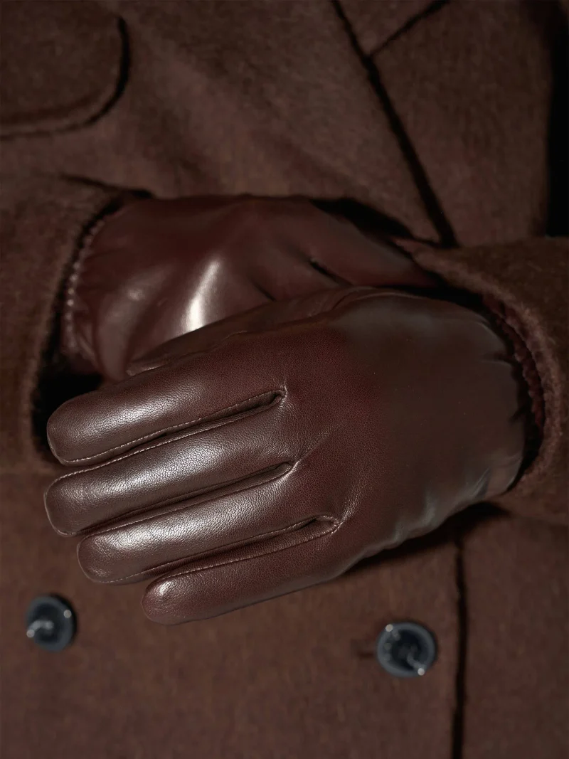 Leren Handschoenen Dames Hawk Bruin