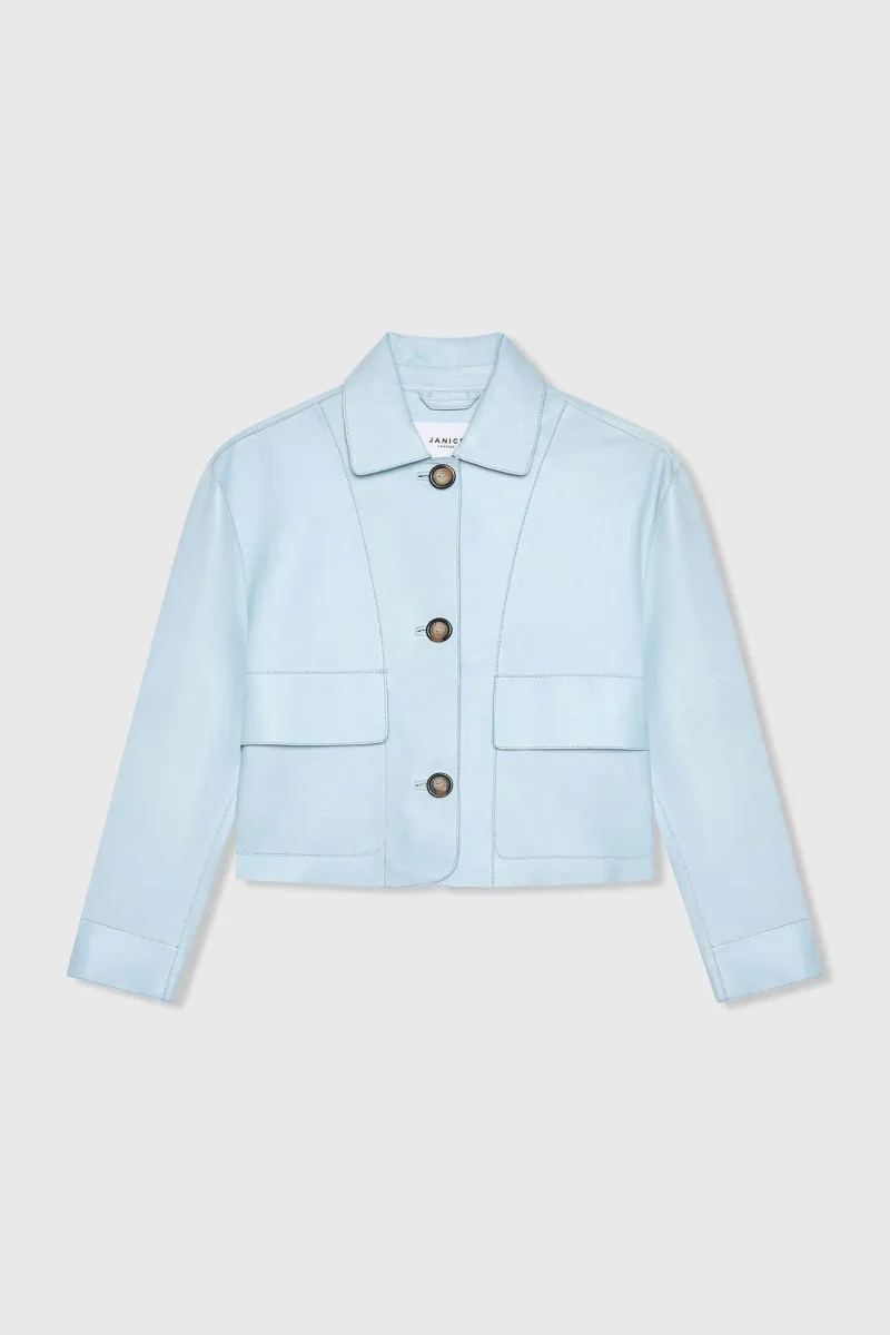 Lederjacke für Damen, William, Blau