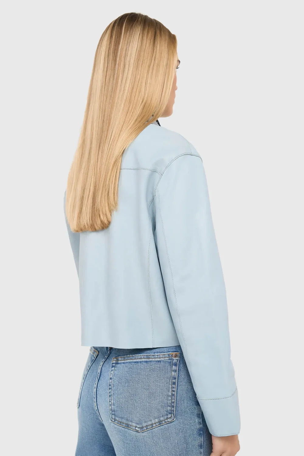 Lederjacke für Damen, William, Blau