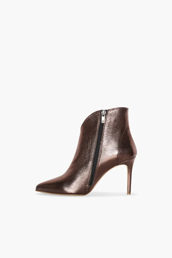 Laarsje Dames Leer Stewart Brons Metallic