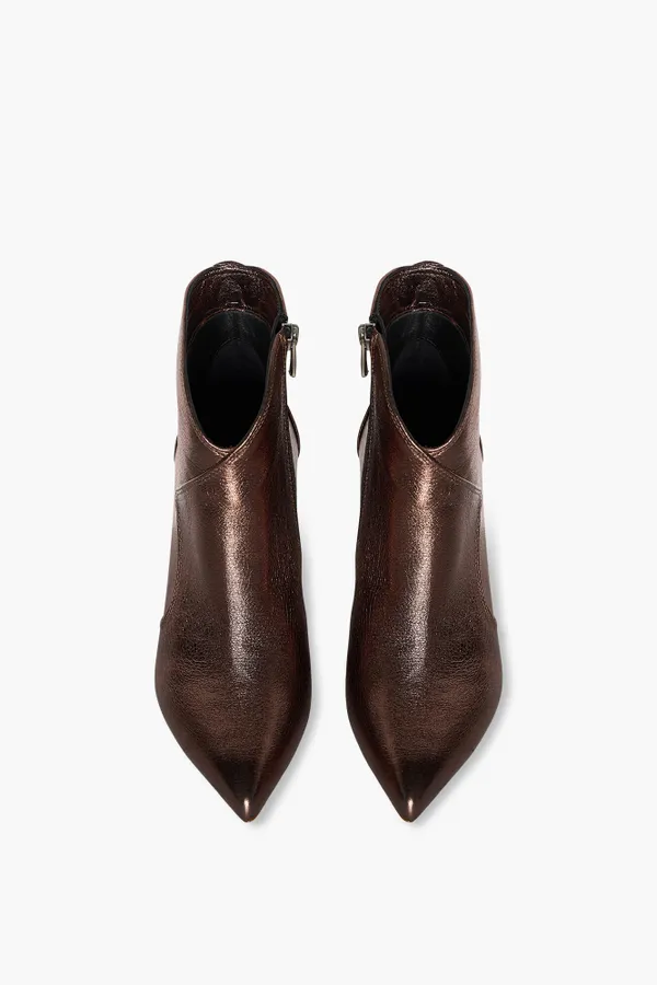 Laarsje Dames Leer Stewart Brons Metallic