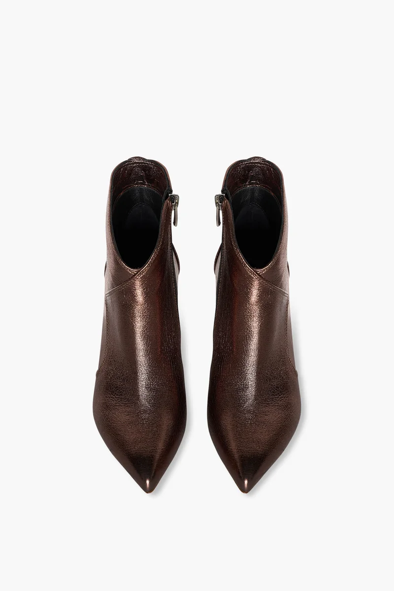 Laarsje Dames Leer Stewart Brons Metallic