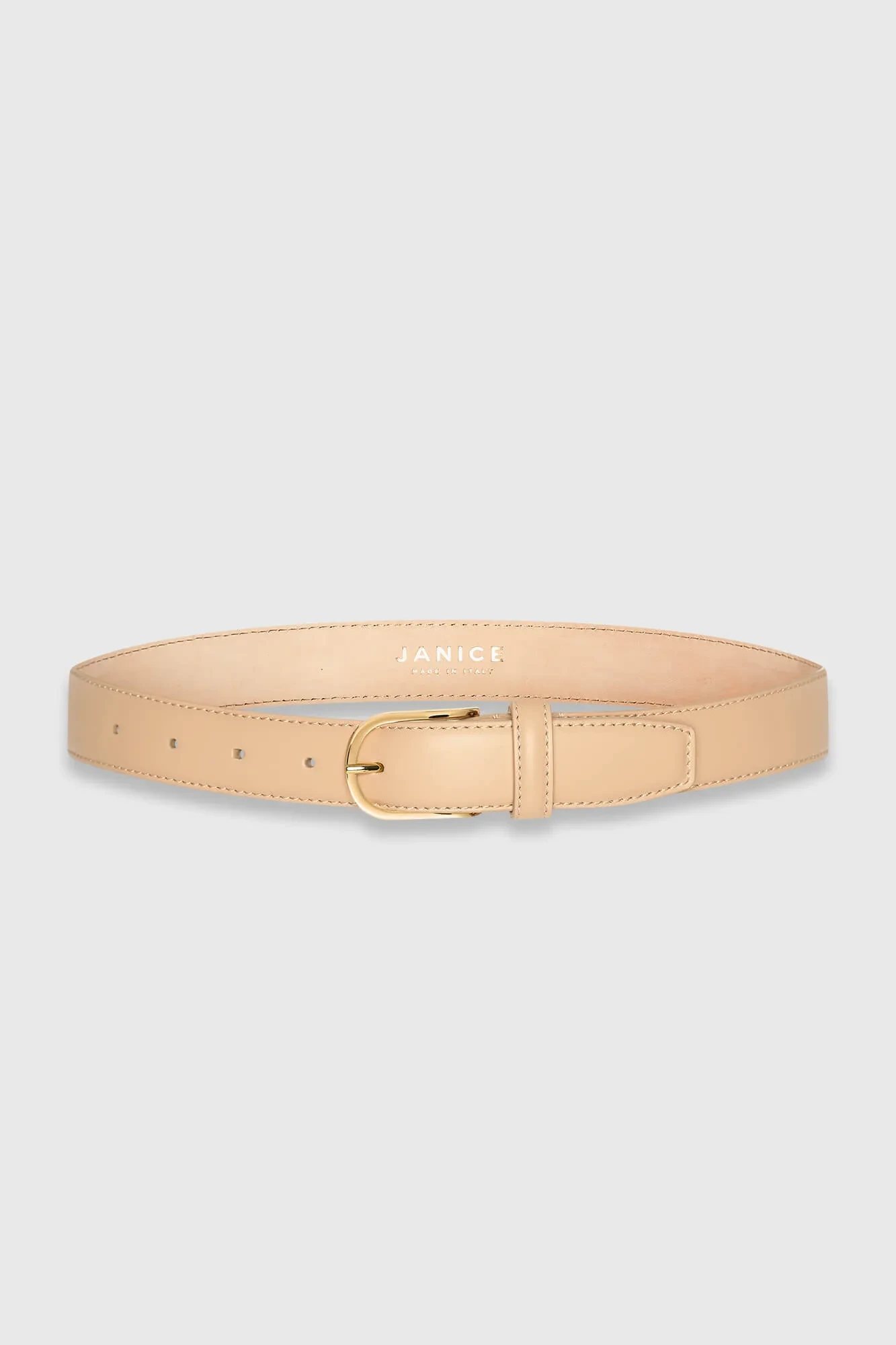 Women's Leather Belt Chase Beige