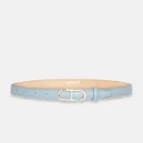 Leren Riem Dames Trophy Buckle Zilver Blauw