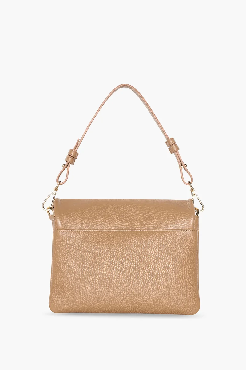 Leder-Umhängetasche für Damen Skylar Cognac
