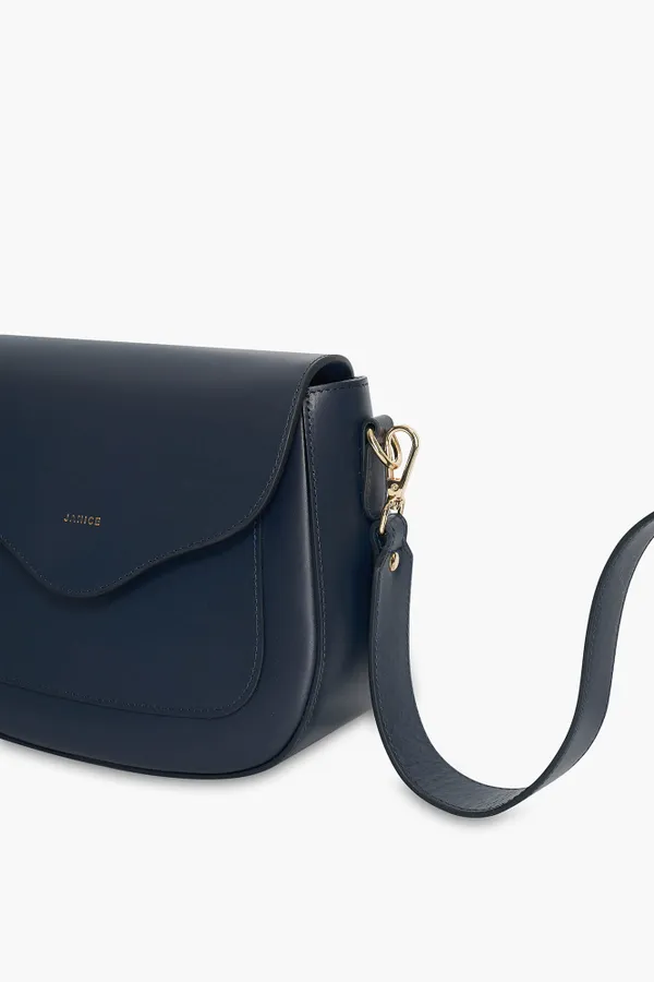 Leder-Umhängetasche für Damen von Nixon, marineblau