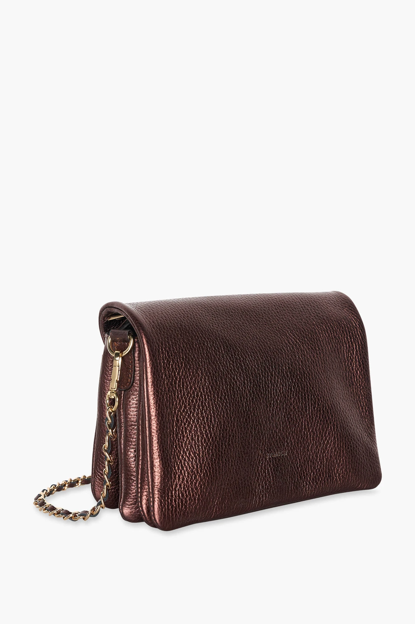 Skylar Women's Leather Shoulder Bag in Metallic Bronze