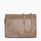 Leren Schoudertas Dames Skylar Taupe