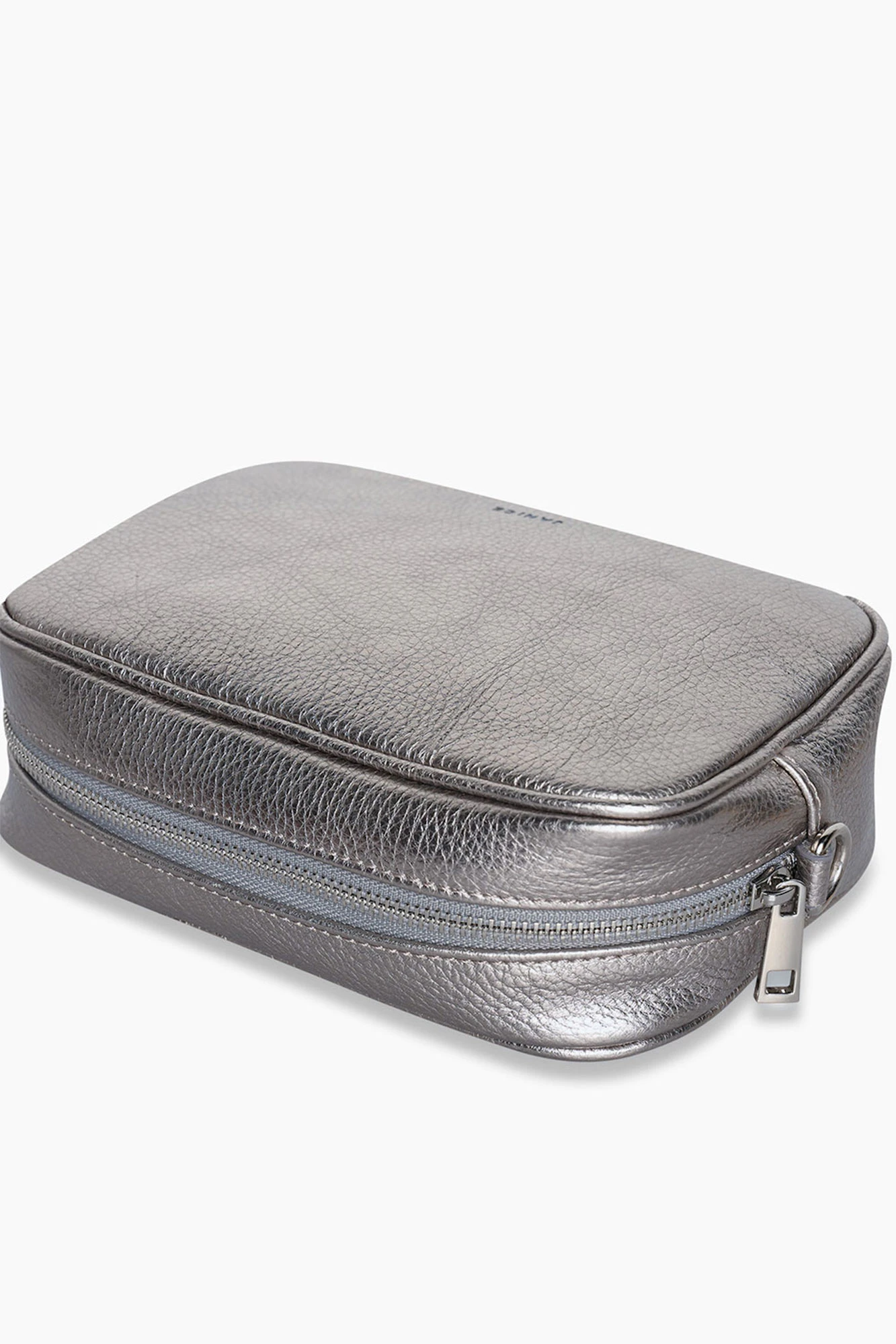Leder-Umhängetasche für Damen „Bruce“ in Gun Metal