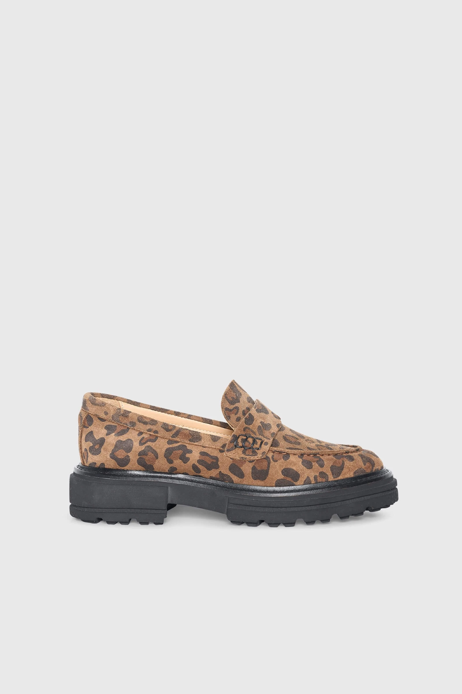 Devon Leopard-Print Suede