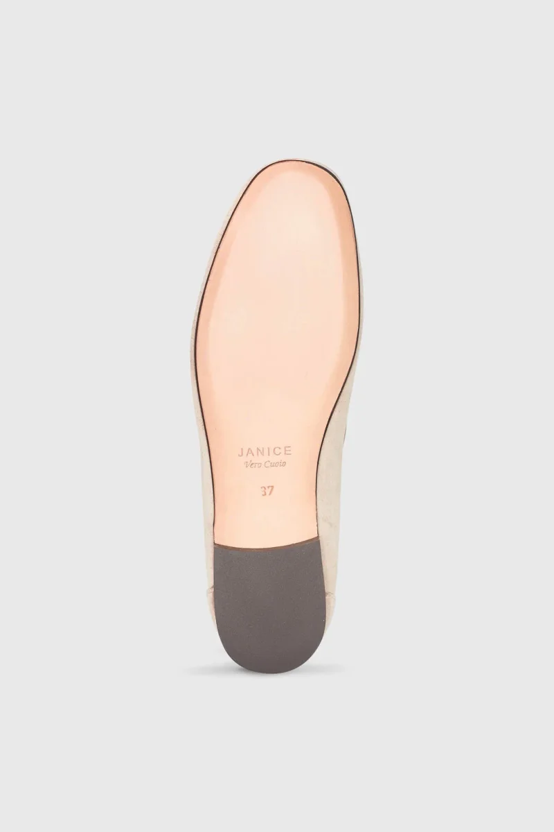 Women's Suede Burt Loafers in Nude