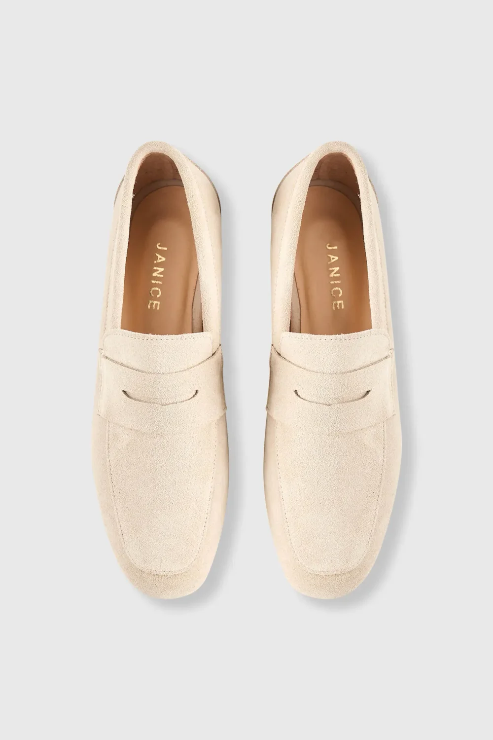 Women's Suede Burt Loafers in Nude