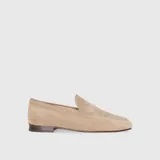 Loafers Dames Suede Burt Taupe