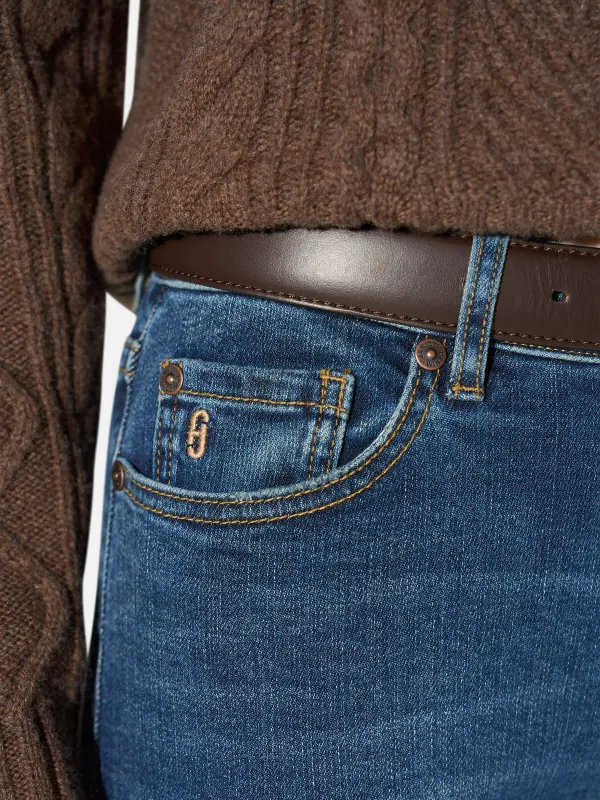 Mom Jeans Dames Mid Rise Blauw Cooper 469