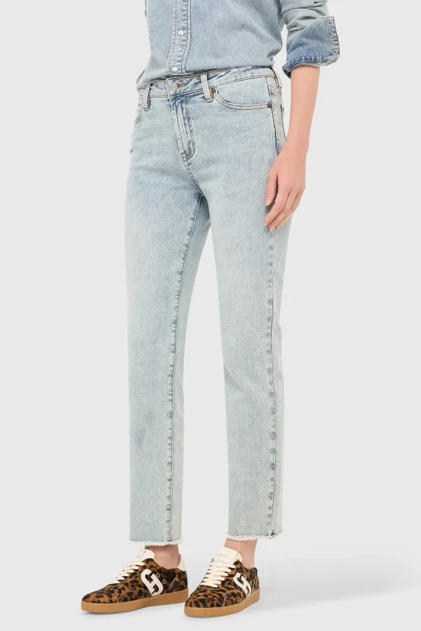 Mom-Jeans für Damen, mittlere Leibhöhe, Stretch, Cooper-Blau, 565