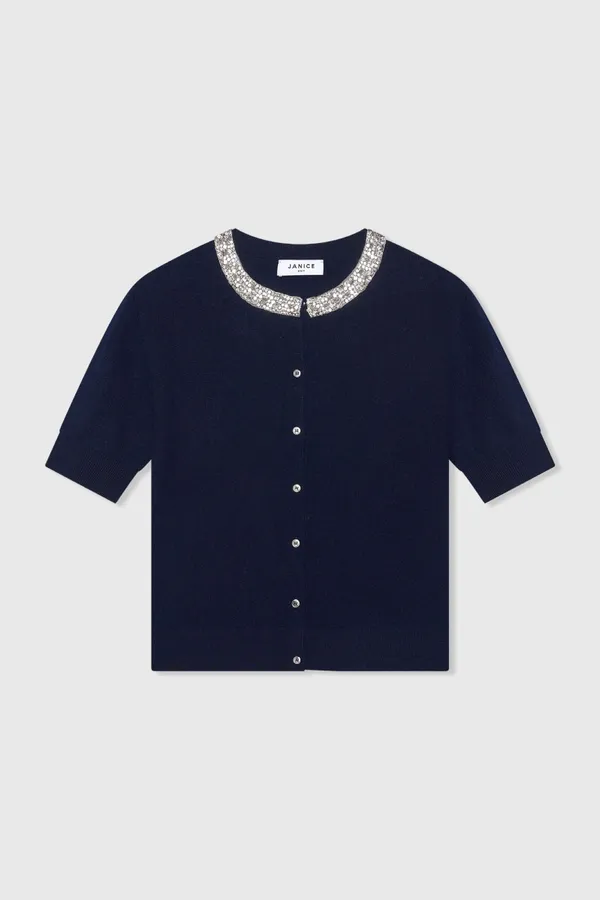 Moon Donkerblauw Steentjes
