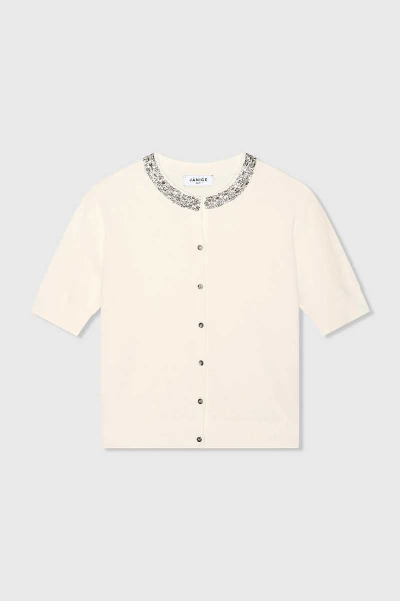 Moon Off White Rhinestones