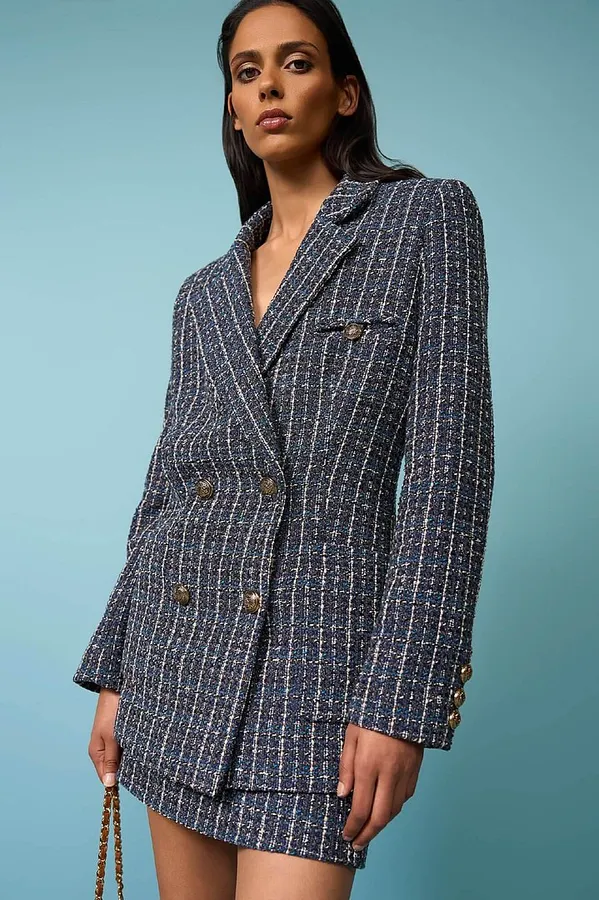 Damenblazer aus Tweed, blau, Martin