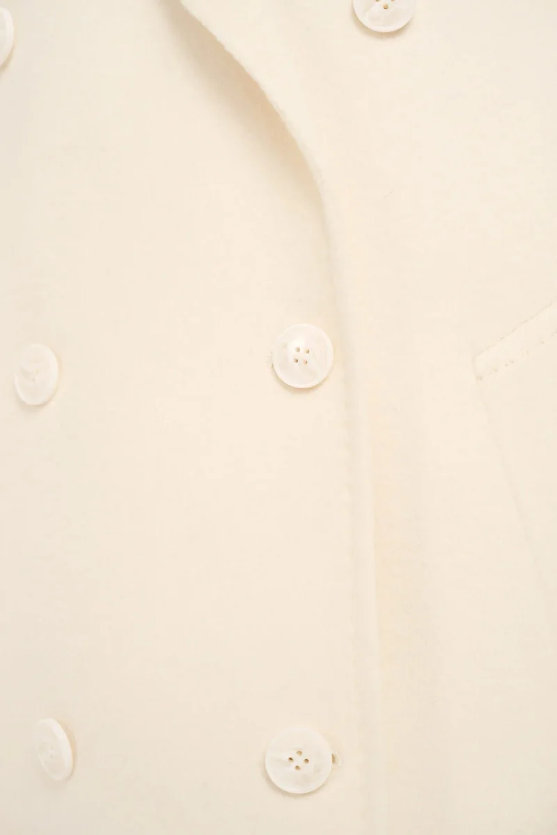 Kaschmir-Caban-Jacke für Damen, Double-Face, Kennedy, Off-White
