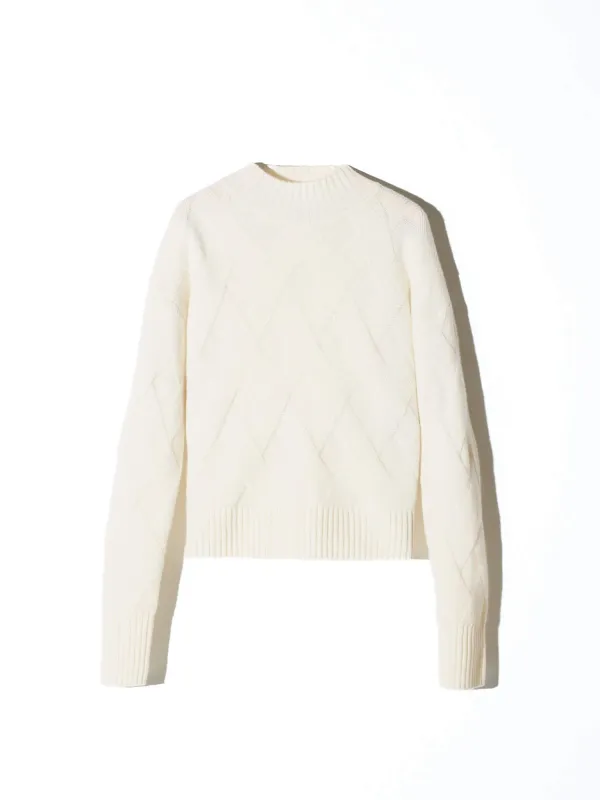 Off White Cashmere Dames Trui Taron
