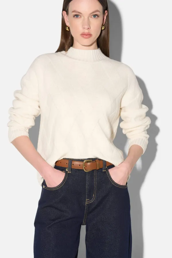 Off White Cashmere Dames Trui Taron
