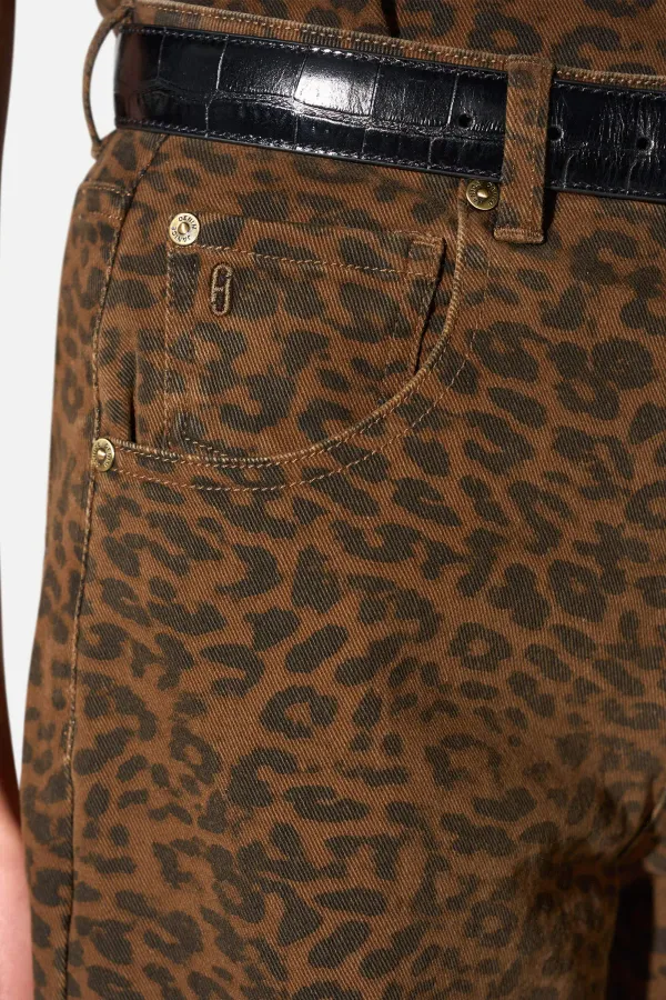 Panterprint Barrel Jeans Dames Stretch Mid Rise Baxter