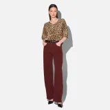 Panterprint Cashmere Dames Trui V Hals Romeo