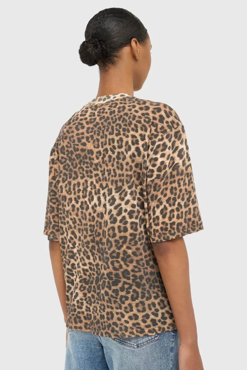 Damen-Shirt mit Leopardenmuster aus Baumwolle von Adam