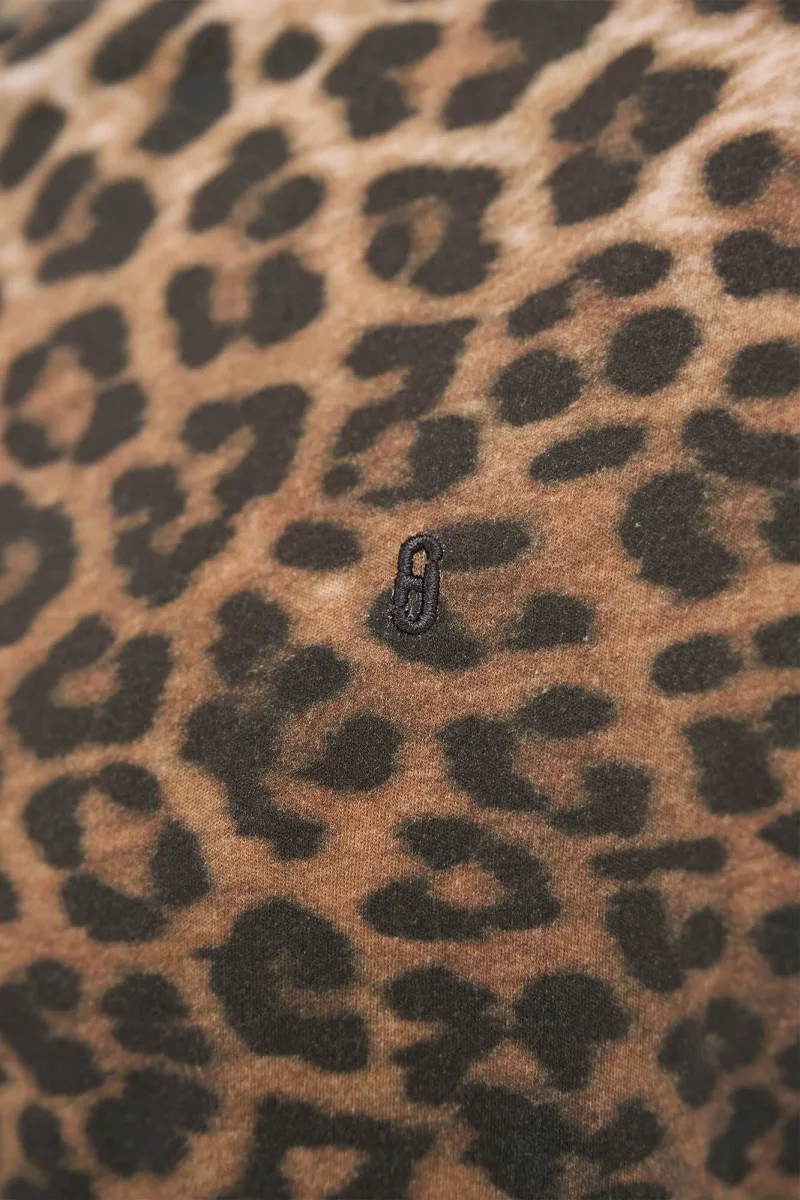 Damen-Shirt mit Leopardenmuster aus Baumwolle von Adam