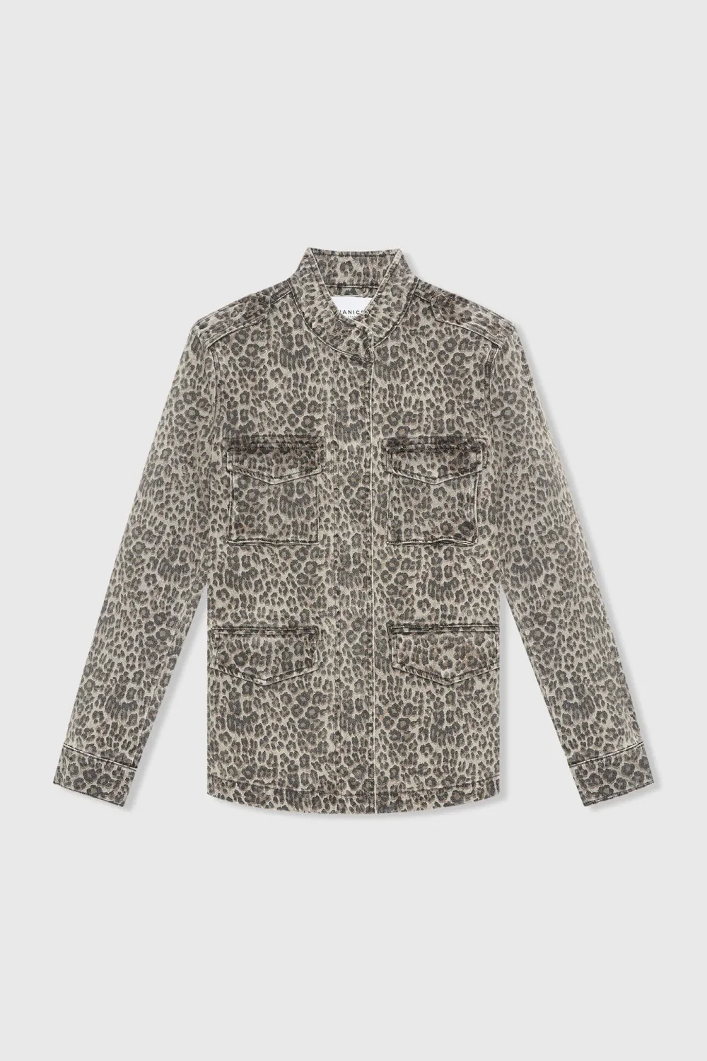 Jeansjacke mit Leopardenmuster für Damen – Dwayne