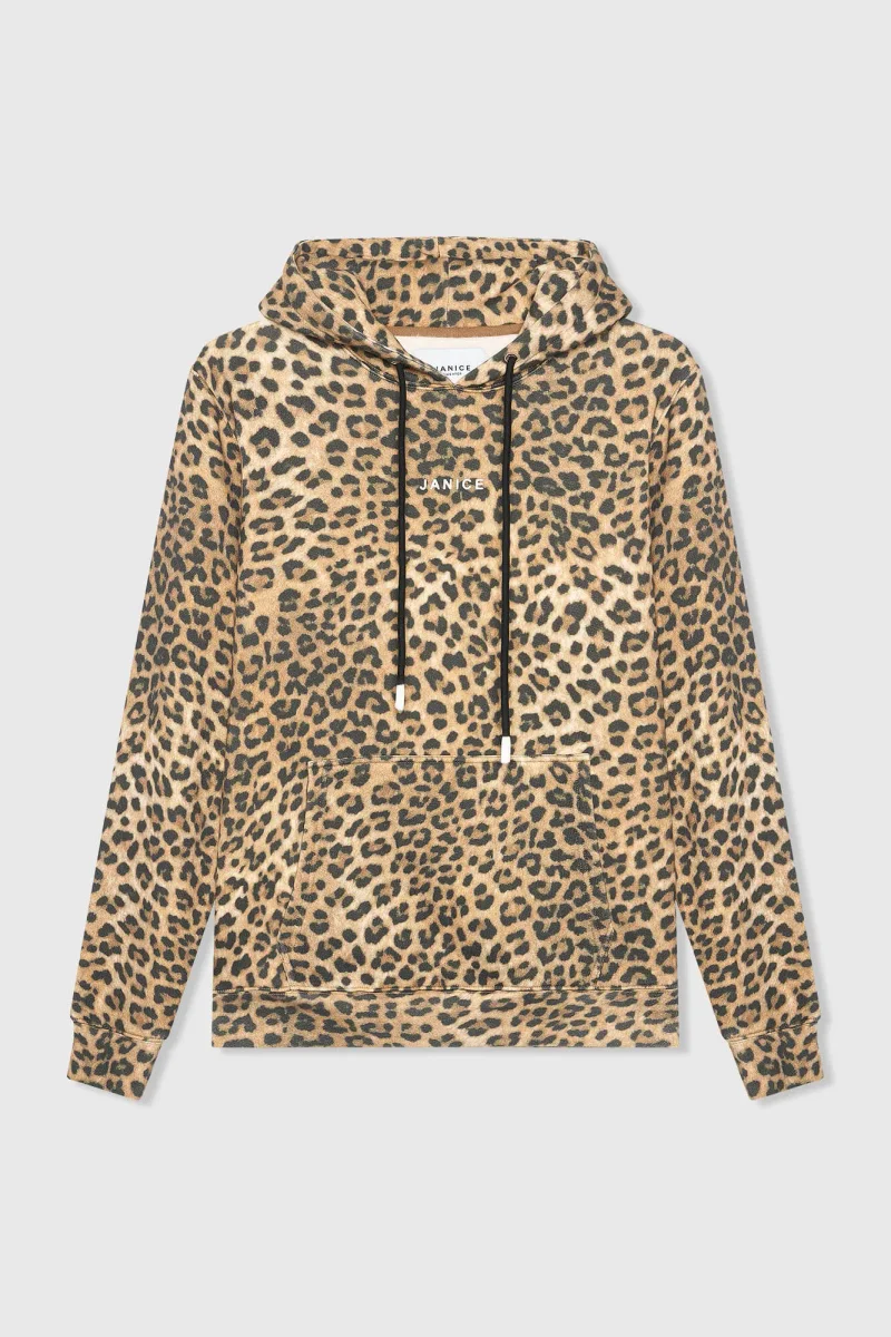 Women's Cotton Leopard Print Hoodie by Scott
