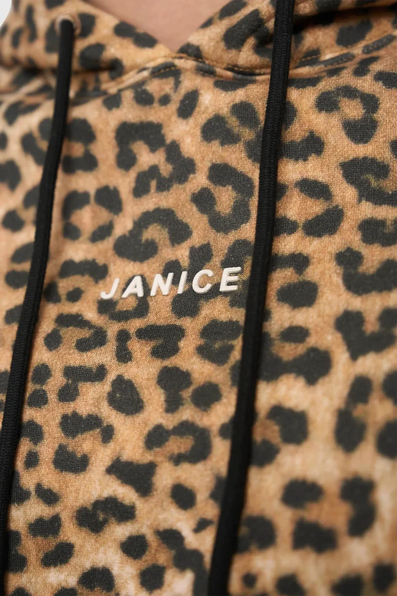 Women's Cotton Leopard Print Hoodie by Scott