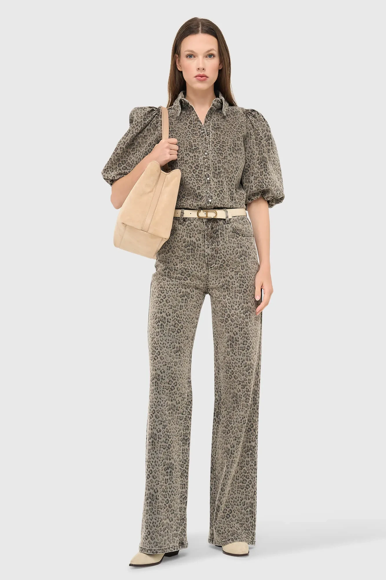 Panterprint Jeans Dames Rechte Pijp High Rise Jason