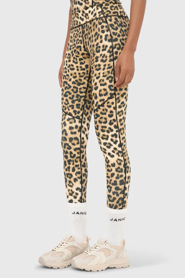 Women's Leopard-Print Leggings - Sports Activewear Ye