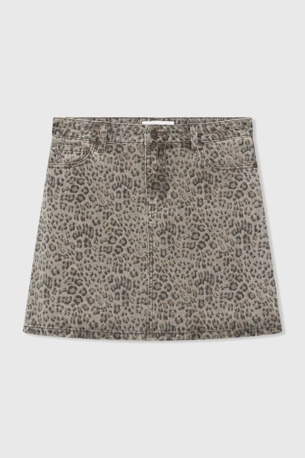 Benson Short Leopard-Print Skirt