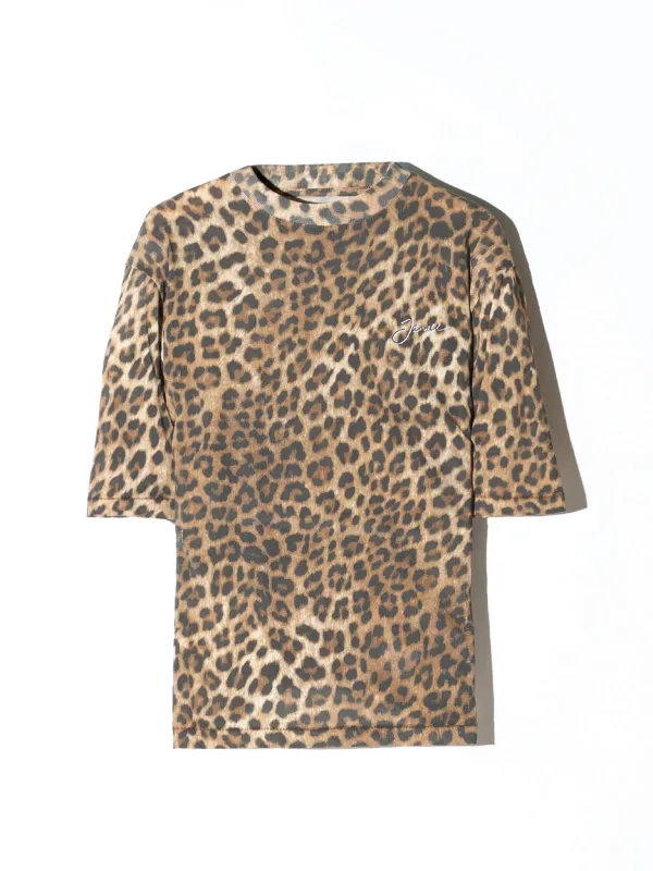 Panterprint Shirt Dames Katoen Logo Adam