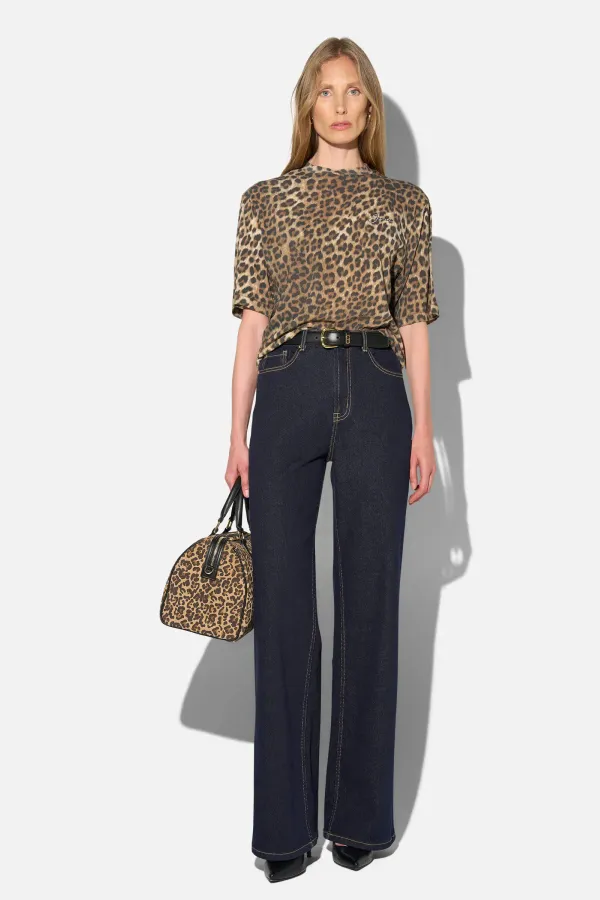 Panterprint Shirt Dames Katoen Logo Adam