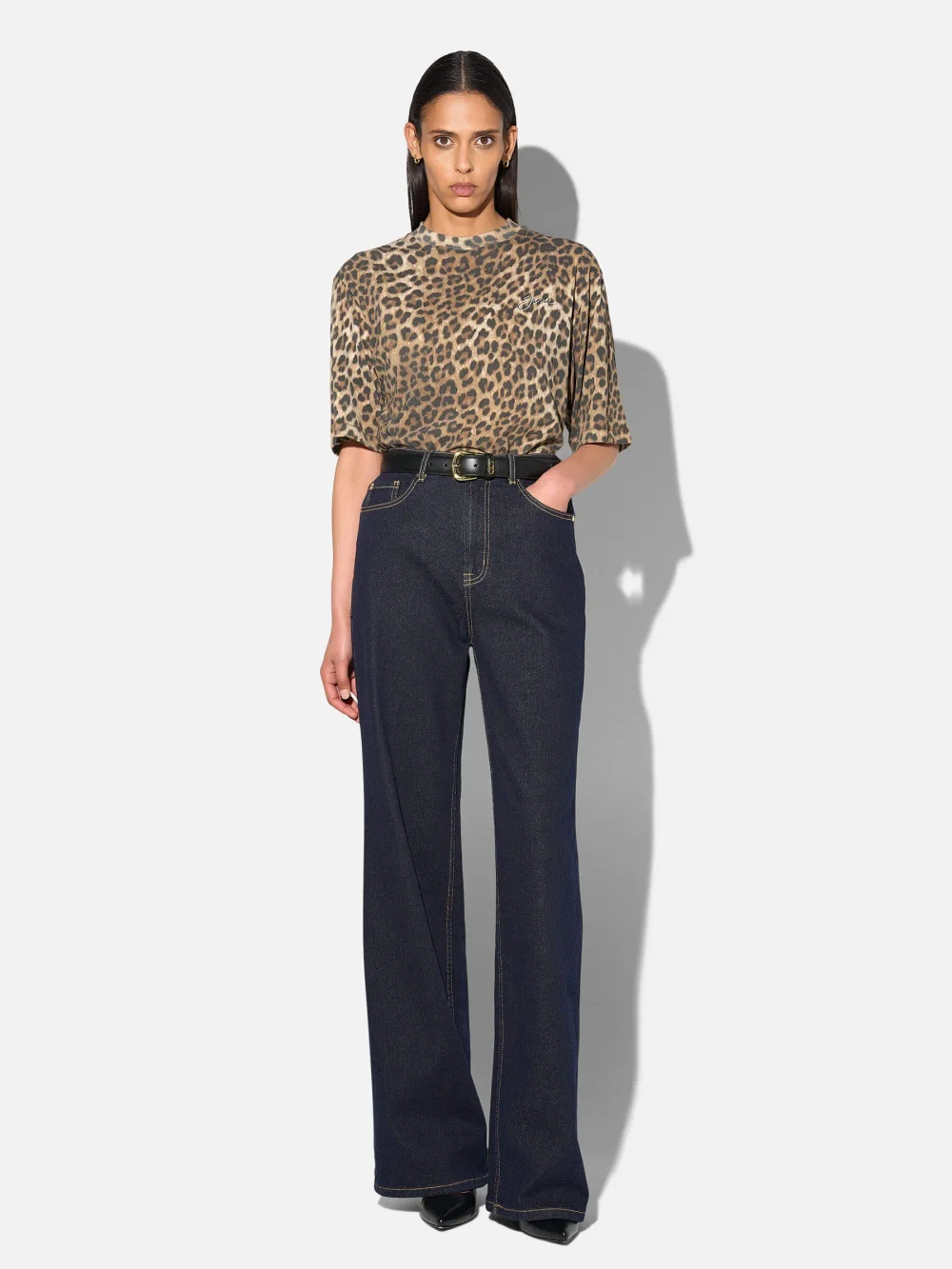 Panterprint Shirt Dames Katoen Logo Adam