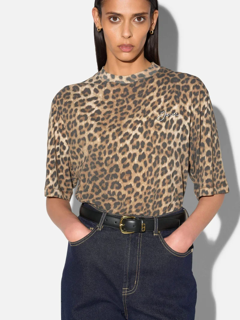 Panterprint Shirt Dames Katoen Logo Adam