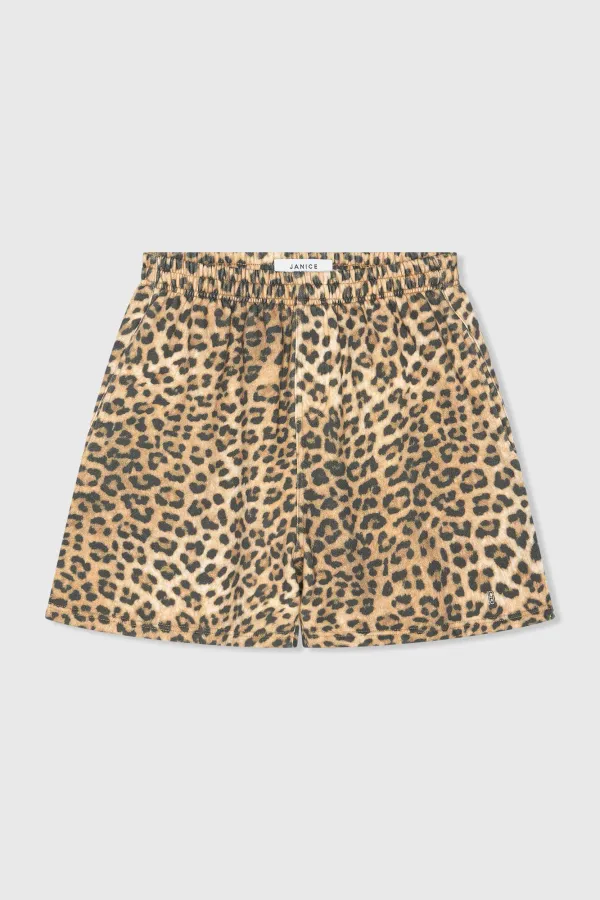 Women's Leopard-Print Shorts with Elastic Waistband by Riott
