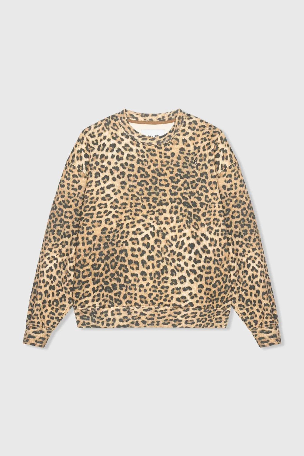 Sweatshirt für Damen mit Leopardenmuster aus Baumwolle von Owen