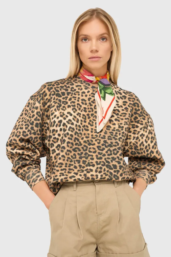 Women's Cotton Owen Leopard-Print Sweater