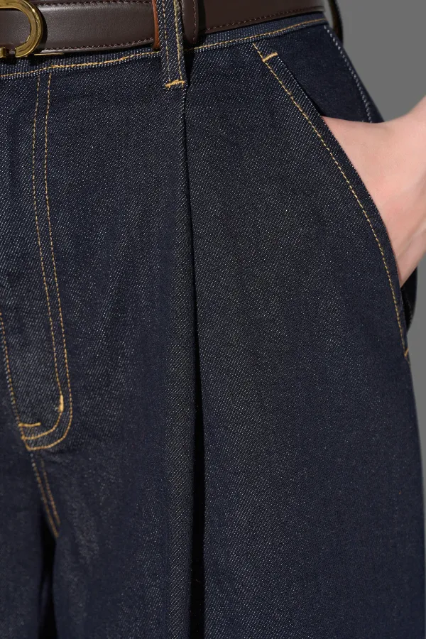 Paperbag Jeans Dames Steekzakken Barrel Balti Japanse Denim