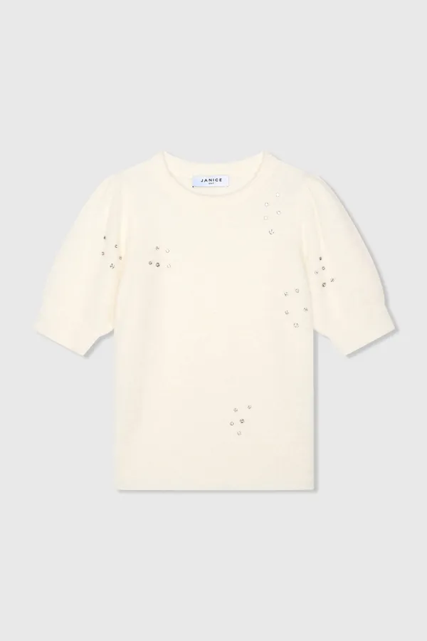 Peyton Off White Steentjes
