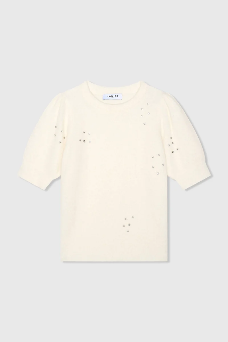 Peyton Off White Steentjes