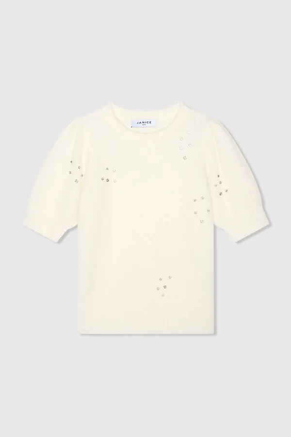 Peyton Off White Steentjes