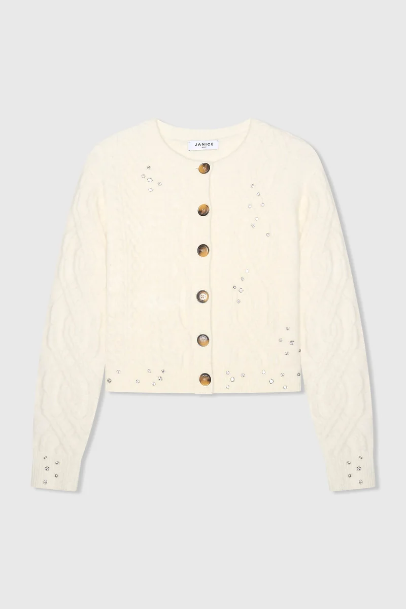 Quincy Off-White Rhinestones