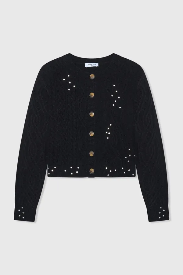 Quincy Black Rhinestones