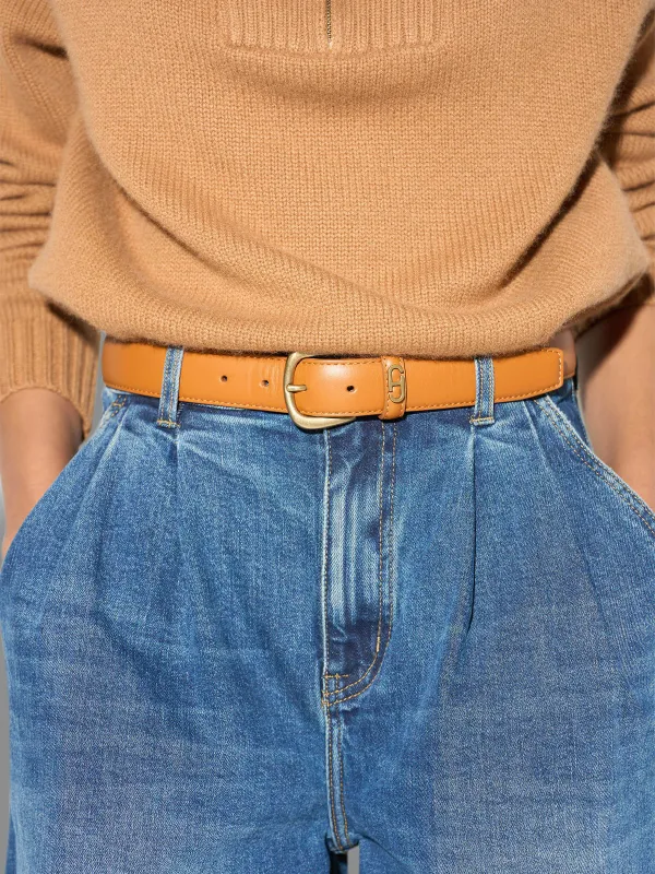 Riem Leer Dames Brass Malone Goud
